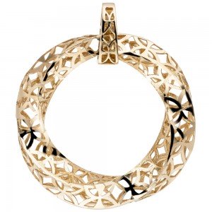 Anhänger rund 333 Gold Gelbgold Goldanhänger 3.4g