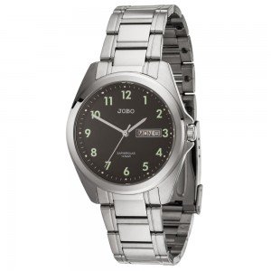 JOBO Herren Armbanduhr Quarz Analog Edelstahl Datum Herrenuhr