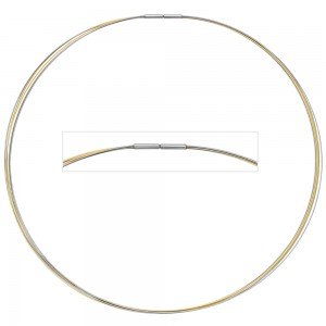 Halsreif 5-reihig bicolor vergoldet 45 cm Halskette Kette