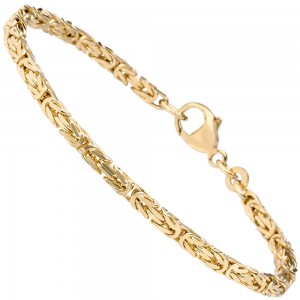 Königsarmband 333 Gold Gelbgold massiv 19 cm Armband Goldarmband