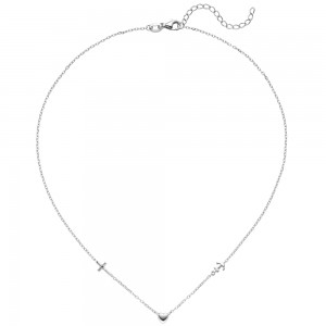 Collier Halskette Glaube Liebe Hoffnung 925 Sterling Silber 43 cm