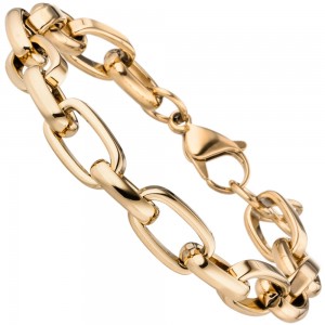 Armband Edelstahl gold-farben beschichtet 22 cm