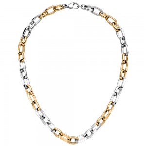 Halskette Kette Edelstahl mit gelbgoldfarben beschichtet 49 cm