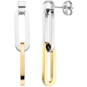 Ohrhänger Edelstahl bicolor beschichtet Ohrringe