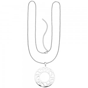 Collier Kette mit Anhänger Edelstahl 80 cm