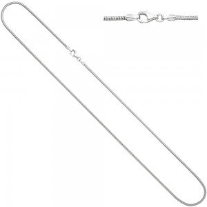 Schlangenkette 585 Weißgold 1,4 mm 40 cm Gold Kette Halskette Weißgoldkette