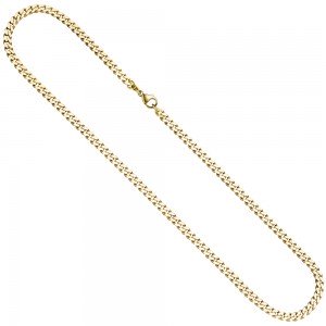 Panzerkette 333 Gold Gelbgold 4,6 mm 60 cm Kette Halskette