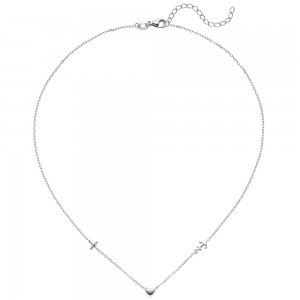 Collier Halskette Glaube Liebe Hoffnung 925 Sterling Silber 43 cm