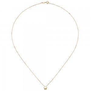 Collier Halskette mit Anhänger Stern 375 Gold Gelbgold 42 cm Kette