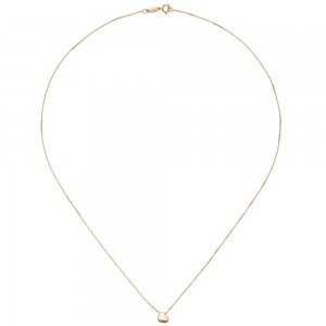 Collier Halskette mit Anhänger Herz 375 Gold Gelbgold 42 cm