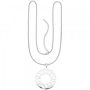Collier Kette mit Anhänger Edelstahl 80 cm