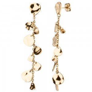 Ohrhänger Edelstahl gelbgoldfarben beschichtet Ohrringe PVD