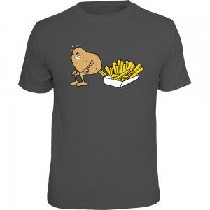 Fun T-Shirt - making Pommes