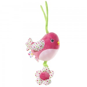 Musik Spieluhr Vogel pink 15cm