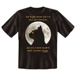 Fun T-Shirt Die Augen einer Katze