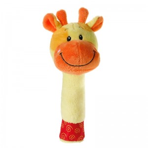 Mes Amis Baby Spielzeug Squeechie Rassel Giraffe  17cm