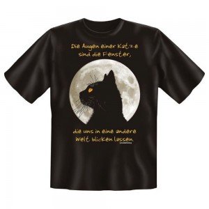 Fun T-Shirt Die Augen einer Katze