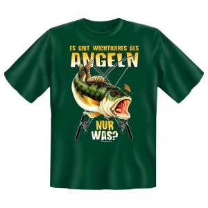 Fun T-Shirt Es gibt wichtigeres als Angeln