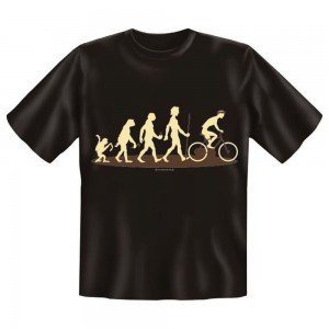 Fun T-Shirt Evolution zum Radfahrer