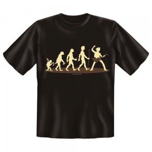 Fun T-Shirt Evolution zum Musiker /Gitarrist