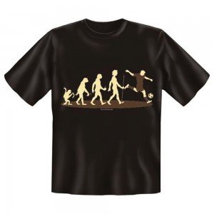Fun T-Shirt Evolution zum Fußballspieler