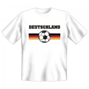 Fun T-Shirt Fussball Deutschland Fahne Ball