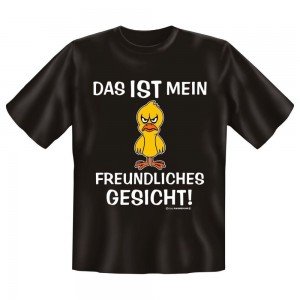 Fun T-Shirt Böser Vogel Das ist mein freundliches Gesicht