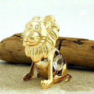 Sternzeichen Löwe mit Glas-Steinen