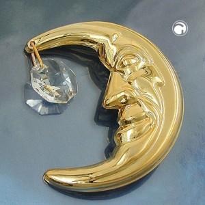 Suncatcher Mond mit Glas-Steinen