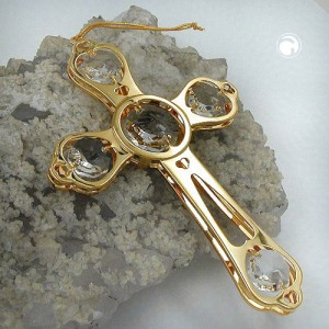 Hängedekoration Kreuz Kristallglas