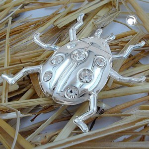 Suncatcher Marienkäfer flach Kristallglas