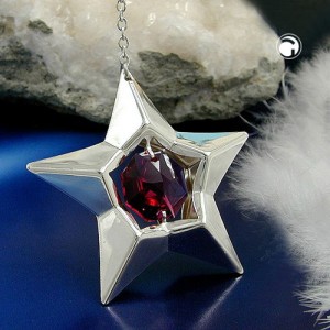 Stern silber-plattiert Glas Stein Kristallglas