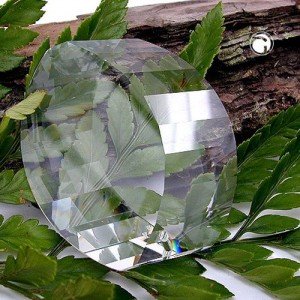 Anhänger Zylinder faccettiert Kristallglas