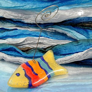 Fotoständer Fisch gelb/multi