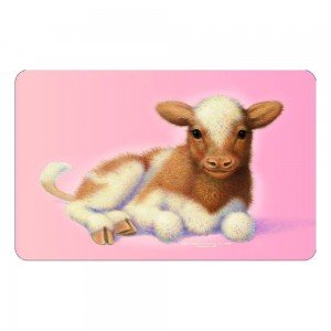 Frühstücksbrettchen Brett Brotzeit - rosa Kalb Kälbchen