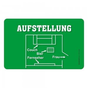 Frühstücksbrettchen Brett - Aufstellung Fussball