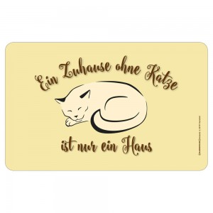 Frühstücksbrettchen Brotzeitbrettchen - Zuhause ohne Katze