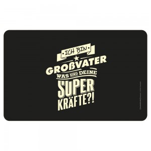 Frühstücksbrettchen Brotzeitbrettchen - Superkräfte Großvater