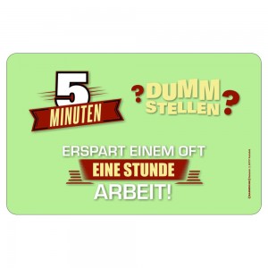 Frühstücksbrettchen Brotzeitbrettchen - 5 Minuten dumm stellen