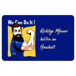 Frühstücksbrettchen Brotzeitbrettchen - richtige Männer we can do