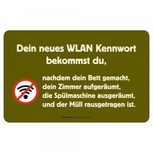 Frühstücksbrettchen Brotzeitbrettchen - WLAN Kennwort