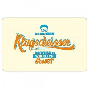 Frühstücksbrettchen Brotzeitbrettchen - Klugscheisser