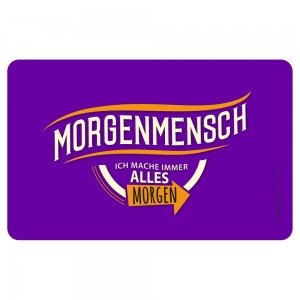 Frühstücksbrettchen Brotzeitbrettchen - Morgenmensch