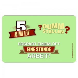 Frühstücksbrettchen Brotzeitbrettchen - 5 Minuten dumm stellen