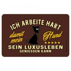 Frühstücksbrettchen Brotzeitbrettchen - Arbeite hart Hund
