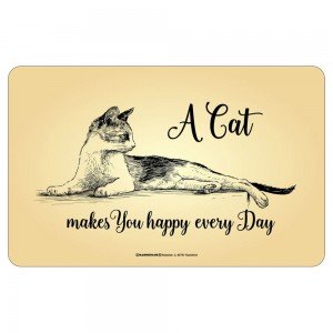 Frühstücksbrettchen Brotzeitbrettchen - Cat every day