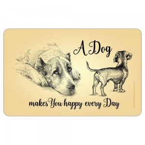 Frühstücksbrettchen Brotzeitbrettchen - Dog every day