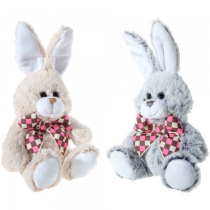 Hase mit Karo-Schleife 2-fach