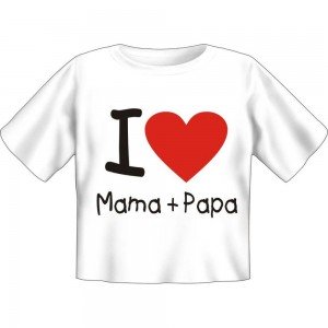 Kids Fun T-Shirt I Love Mama und Papa