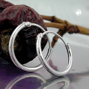 Creolen Ohrringe 13mm glänzend 925 Sterlingsilber